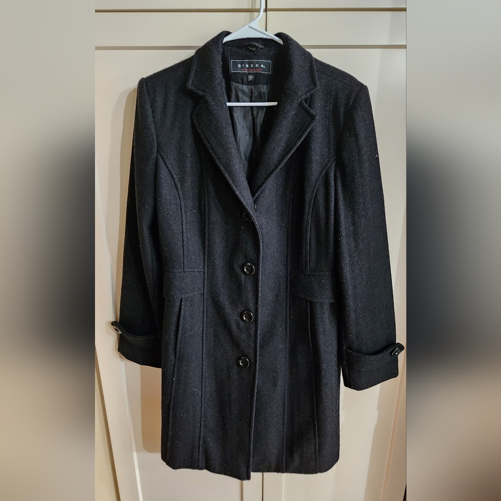 GIACCA gray peacoat